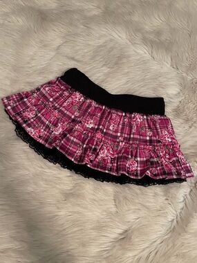 Rare gyaru jfashion brand MA*RS pink plaid mini skirt